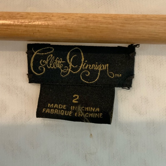 Anthropologie Colette Dinnigan White Pleated Trellis Dress Pockets Midi Size 2 - Picture 11 of 11